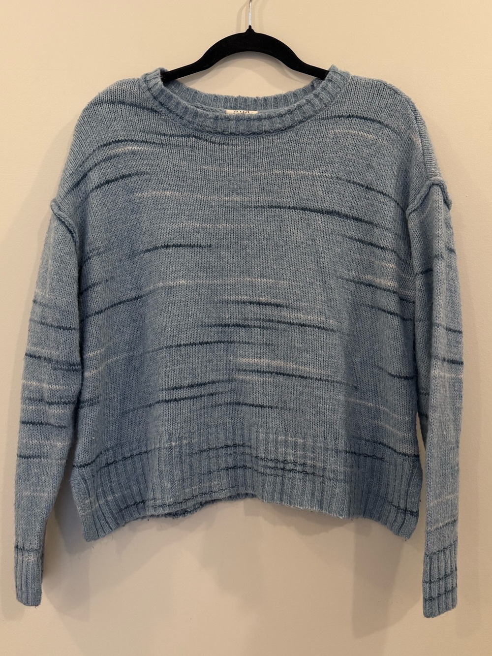 Light Blue Marled Crewneck Sweater